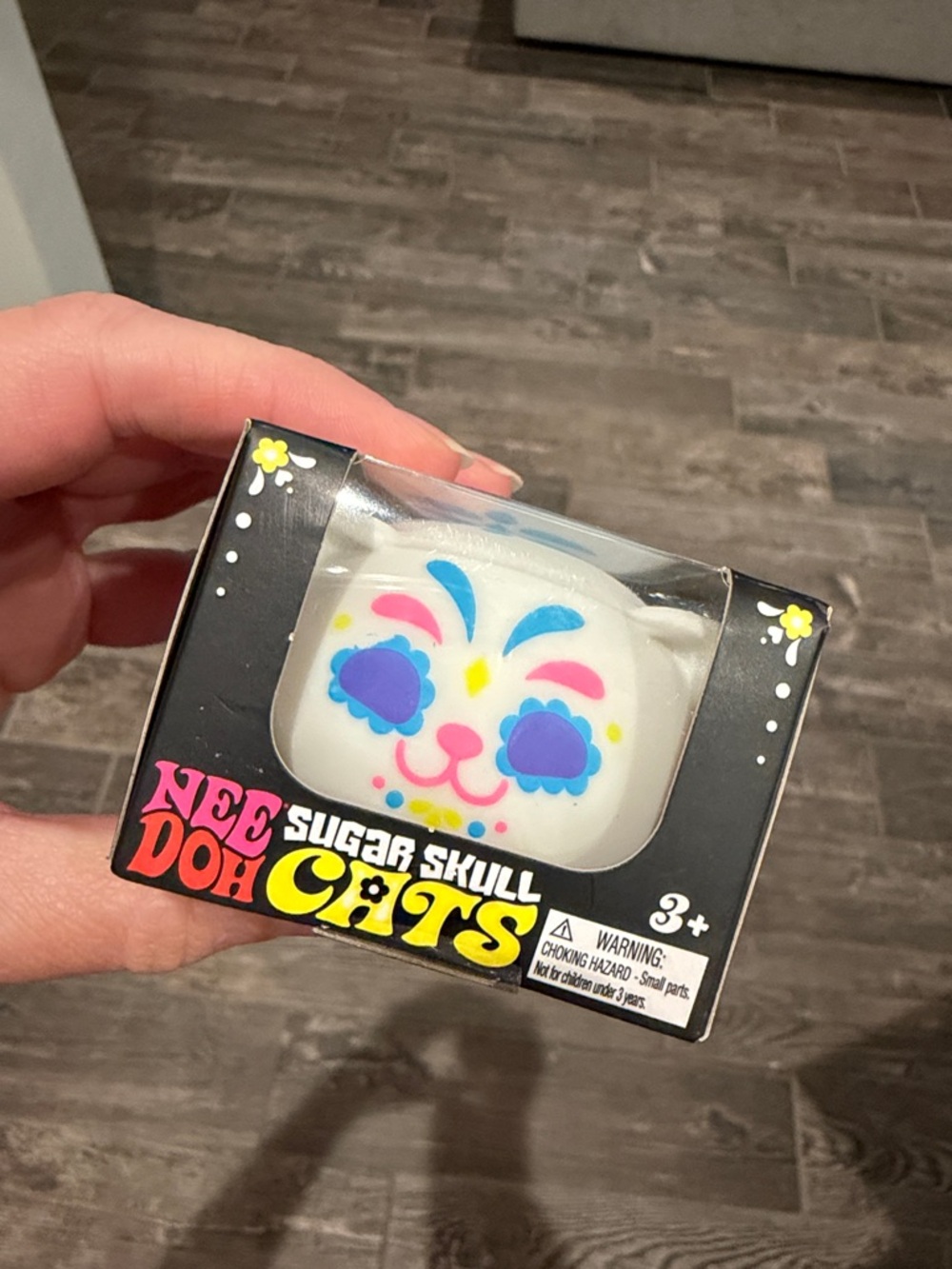 Sugar Skull Cats Squishy Toy - White